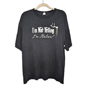 Vintage Italian Funny Spaghetti I'm not yelling I'm Italian culture Tshirt XL
